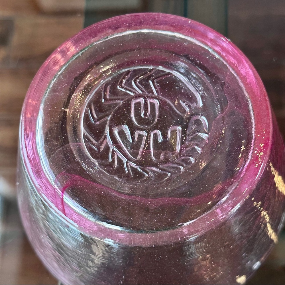 KOSTA BODA Pink Swirl Art Glass Mine 6” Bowl By Ulrica Hydman-Vallien - GORG! - Picture 12 of 16